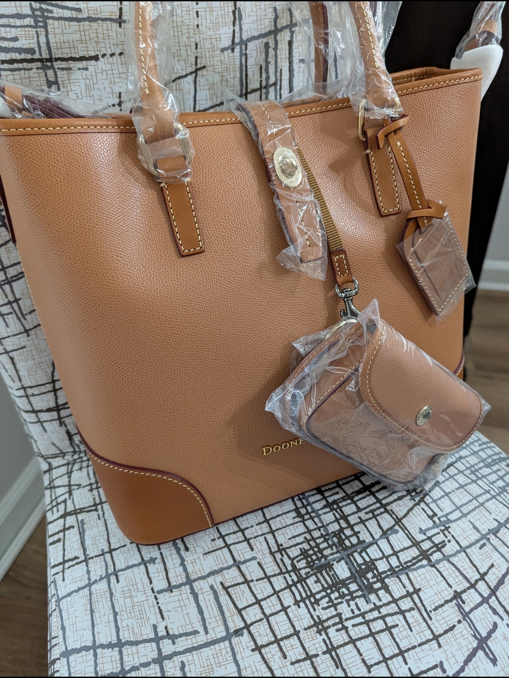 Dooney & Bourke Caramel Shelby Tote with  Mini Wallet - Picture 3 of 7